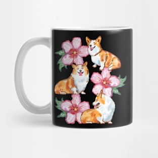 Corgis In Flowers Mug